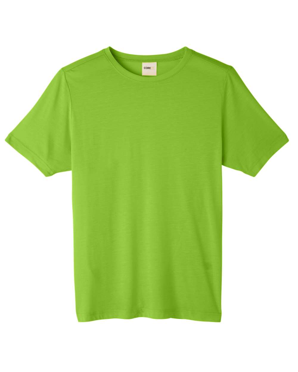 Front View of Acid Green Unisex Fusion ChromaSoft™ Performance T-Shirt - CE111