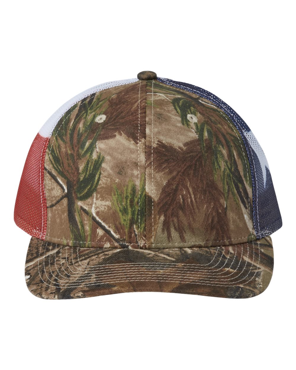 Front View of All Purpose/ Texas Flag Printed Mesh Trucker Cap - S700M