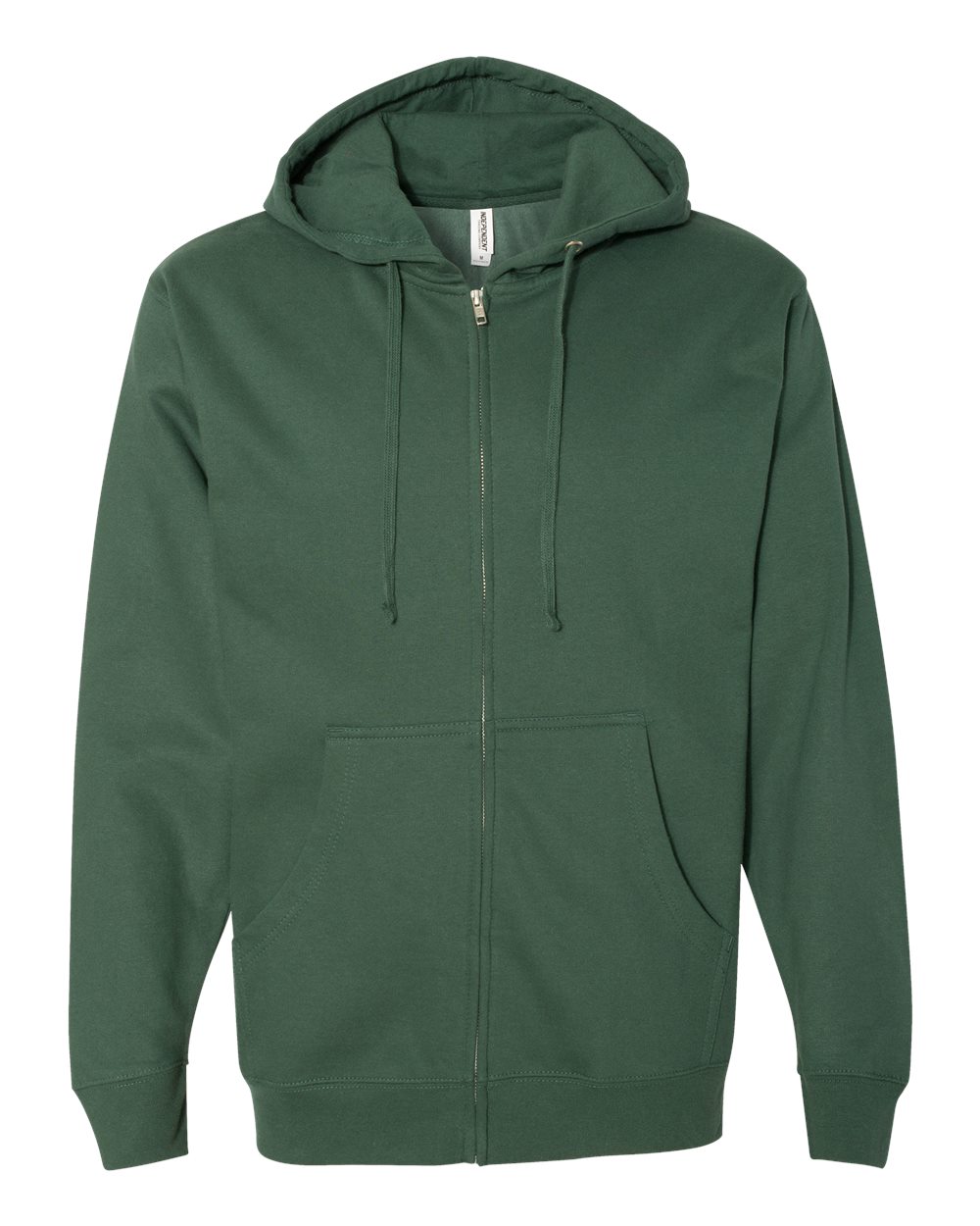 Front View of Alpine Green Midweight Full-Zip Hooded Sweatshirt - SS4500Z