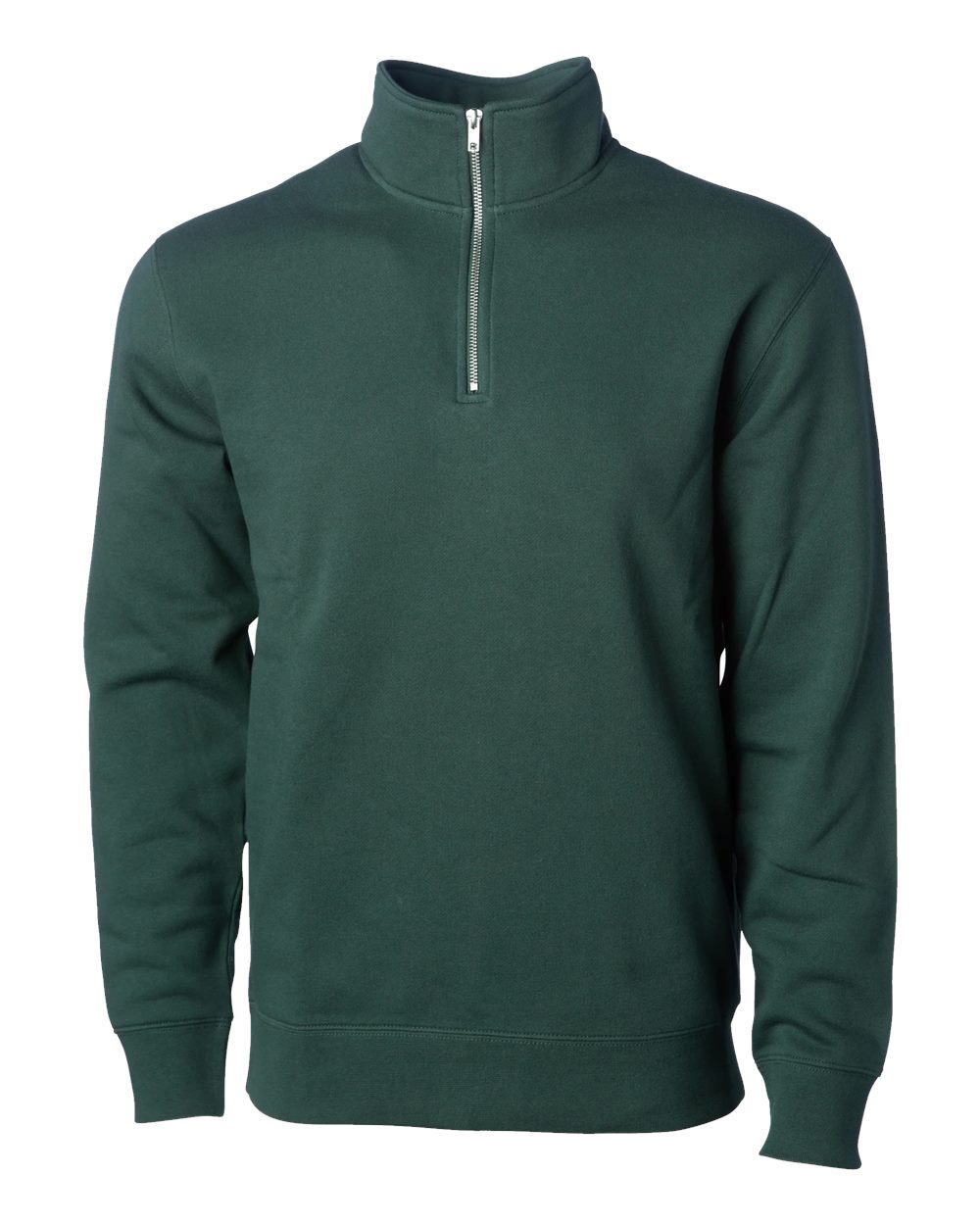 Front View of Alpine Green Midweight Quarter-Zip Pullover - SS4600QZ