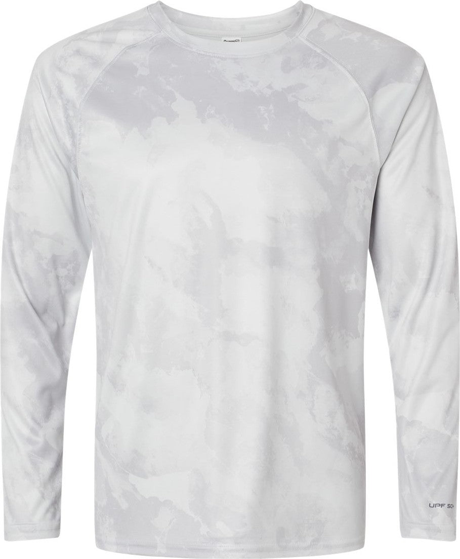 Front View of Aluminum Cabo Camo Performance Long Sleeve T-Shirt - 228
