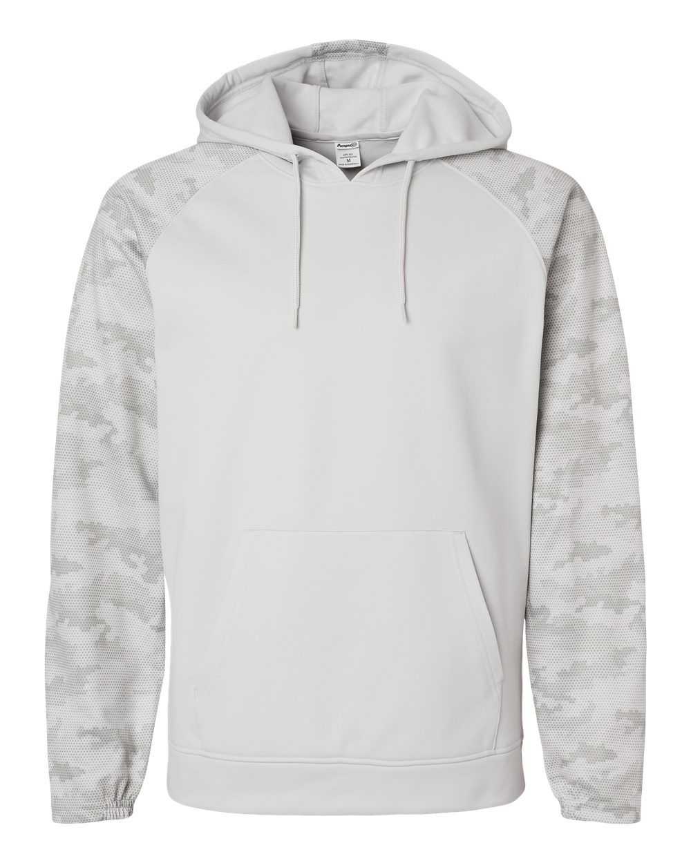 Front View of Aluminum/ Grey Tahoe Camo Fleece Hooded Sweatshirt - 306