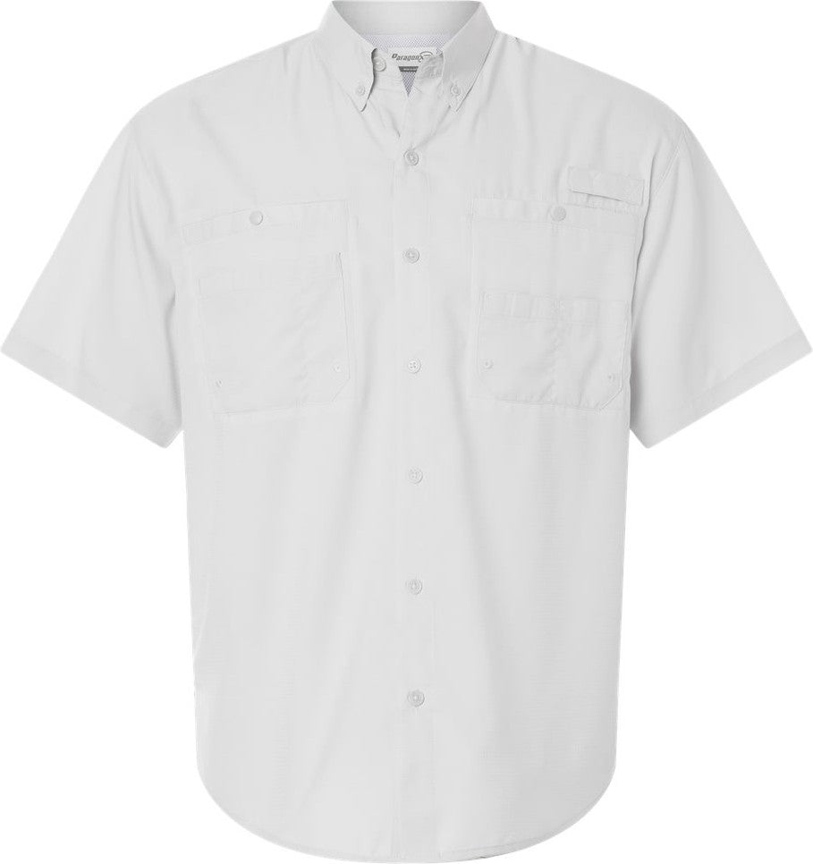 Front View of Aluminum Hatteras Performance Short Sleeve Fishing Shirt - 700