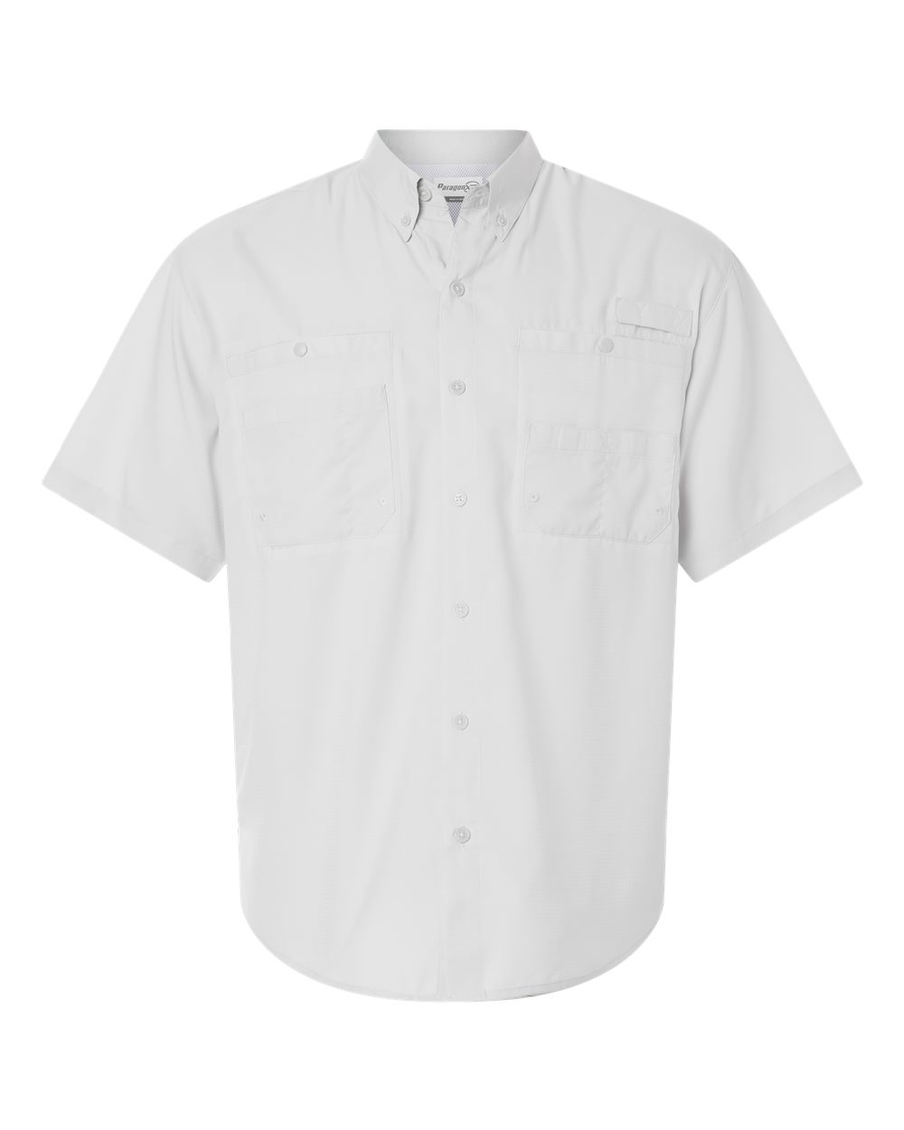 Front View of Aluminum Hatteras Performance Short Sleeve Fishing Shirt - 700
