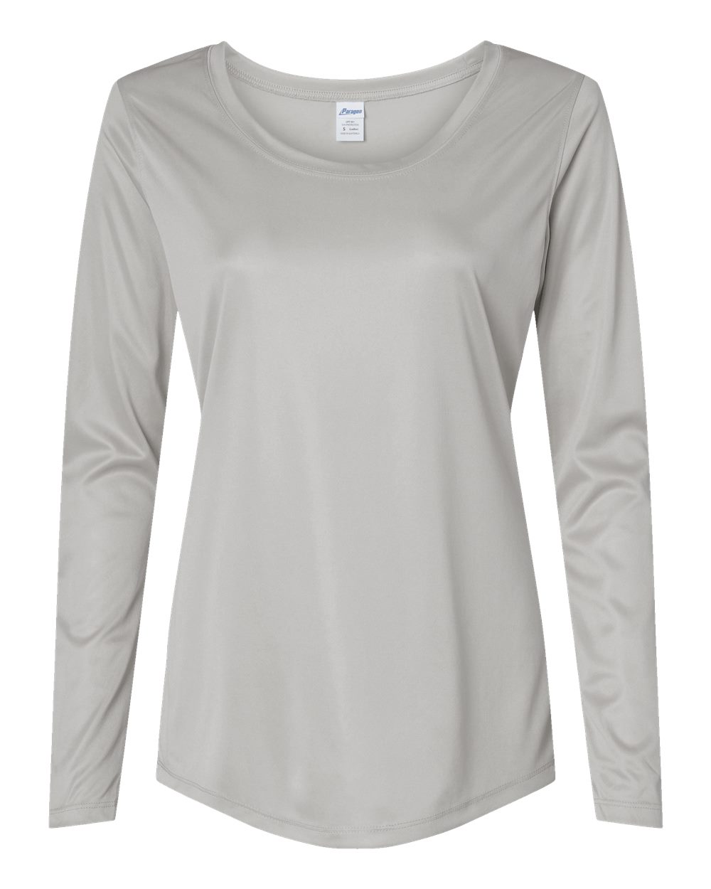 Front View of Aluminum Women's Long Islander Performance Long Sleeve T-Shirt - 214