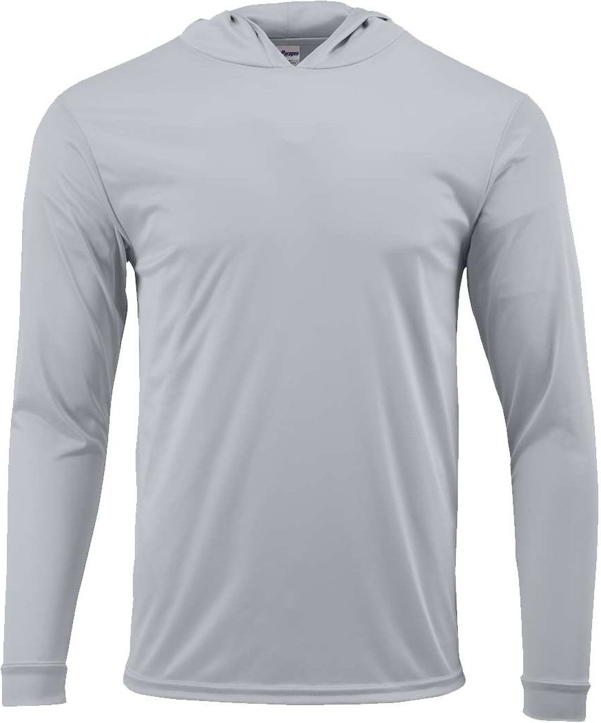 Aluminum Youth Bahama Performance Hooded Long Sleeve T-Shirt - 221Y