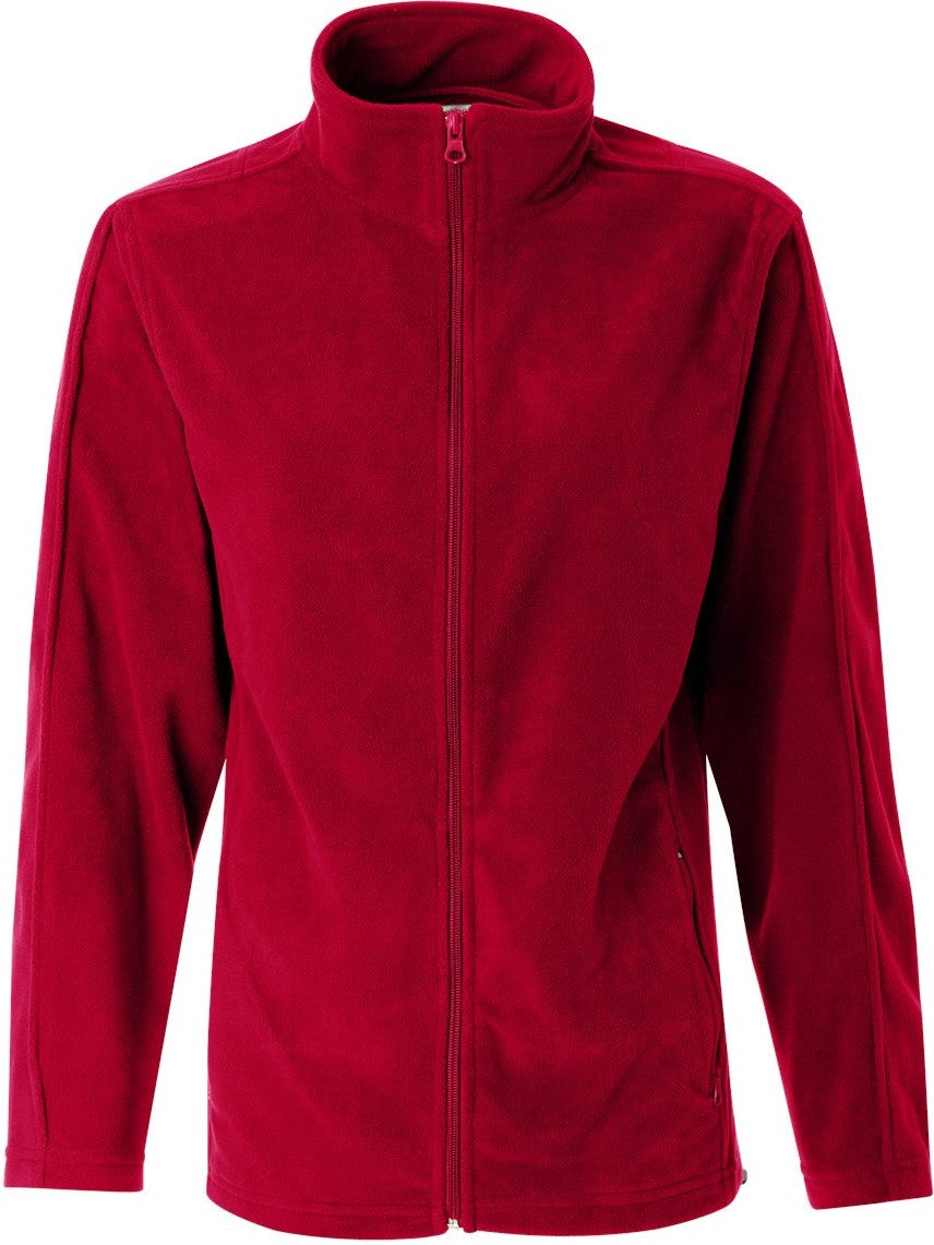 Front View of American Red Women's Microfleece Full-Zip Jacket - 5301