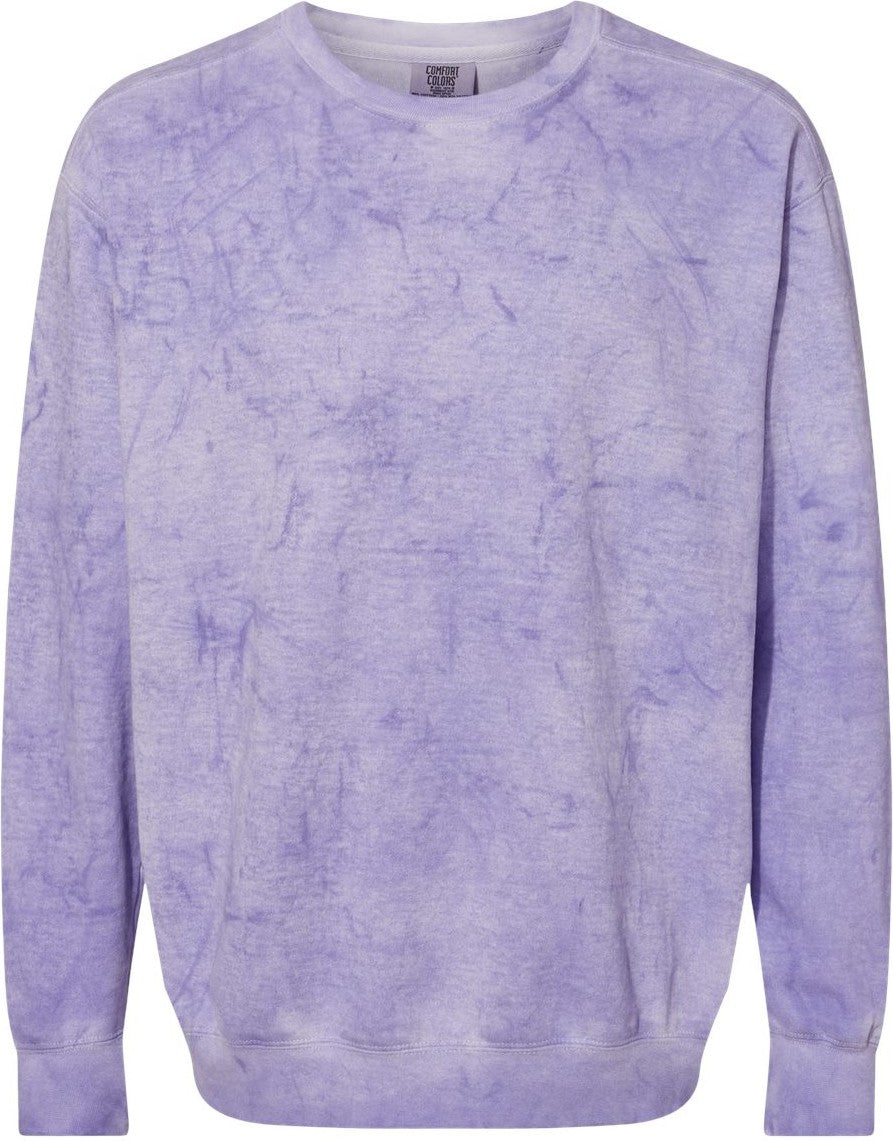 Front View of Amethyst Colorblast™ Crewneck Sweatshirt - 1545