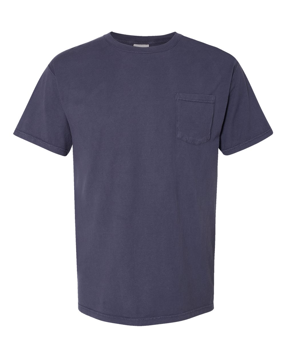 Front View of Anchor Slate Garment-Dyed Pocket T-Shirt - GDH150