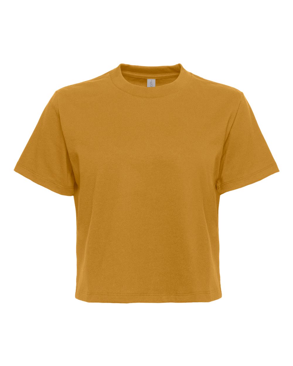 Front View of Antique Gold Women's Heavyweight Boxy T-Shirt - 7610