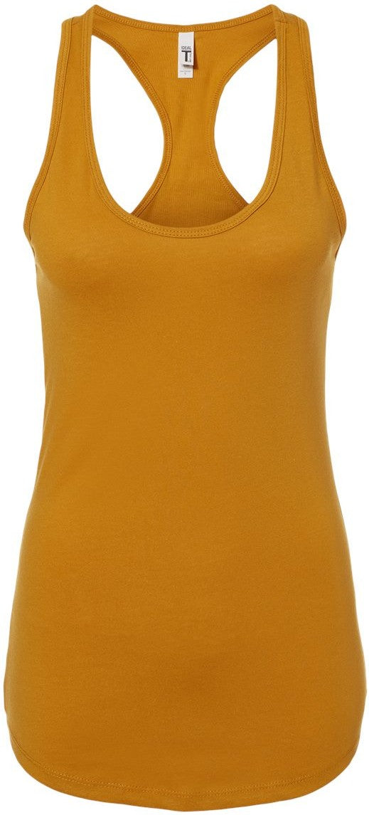 Front View of Antique Gold Women's Ideal Racerback Tank - 1533