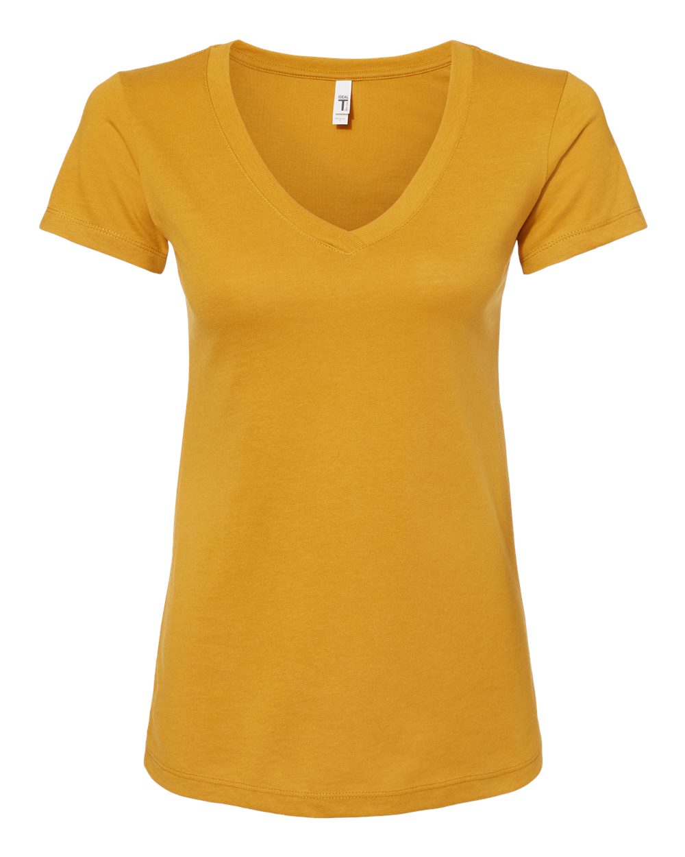 Front View of Antique Gold Women's Ideal V-Neck T-Shirt - 1540