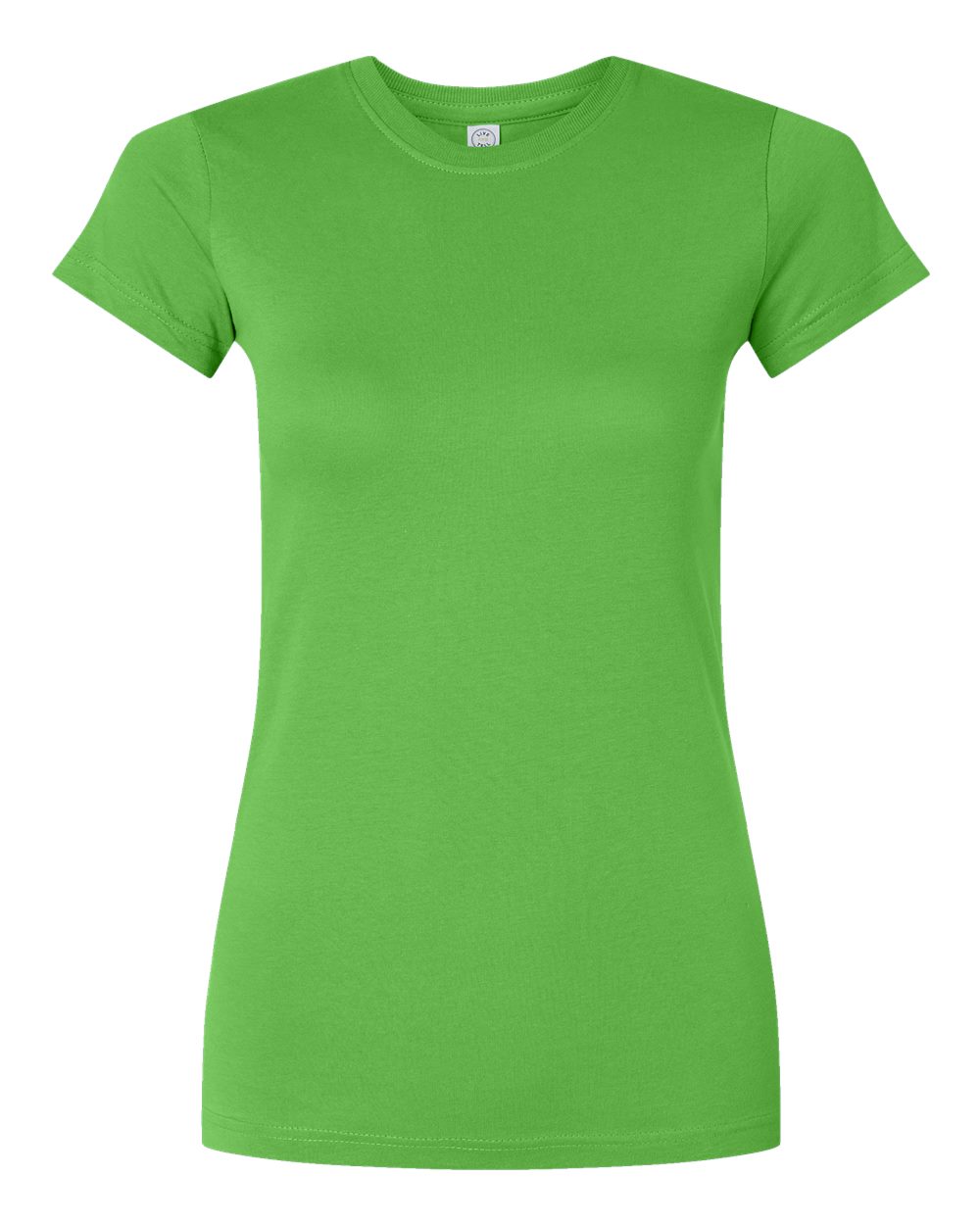 Front View of Apple Women's Fitted Fine Jersey Tee - 3616
