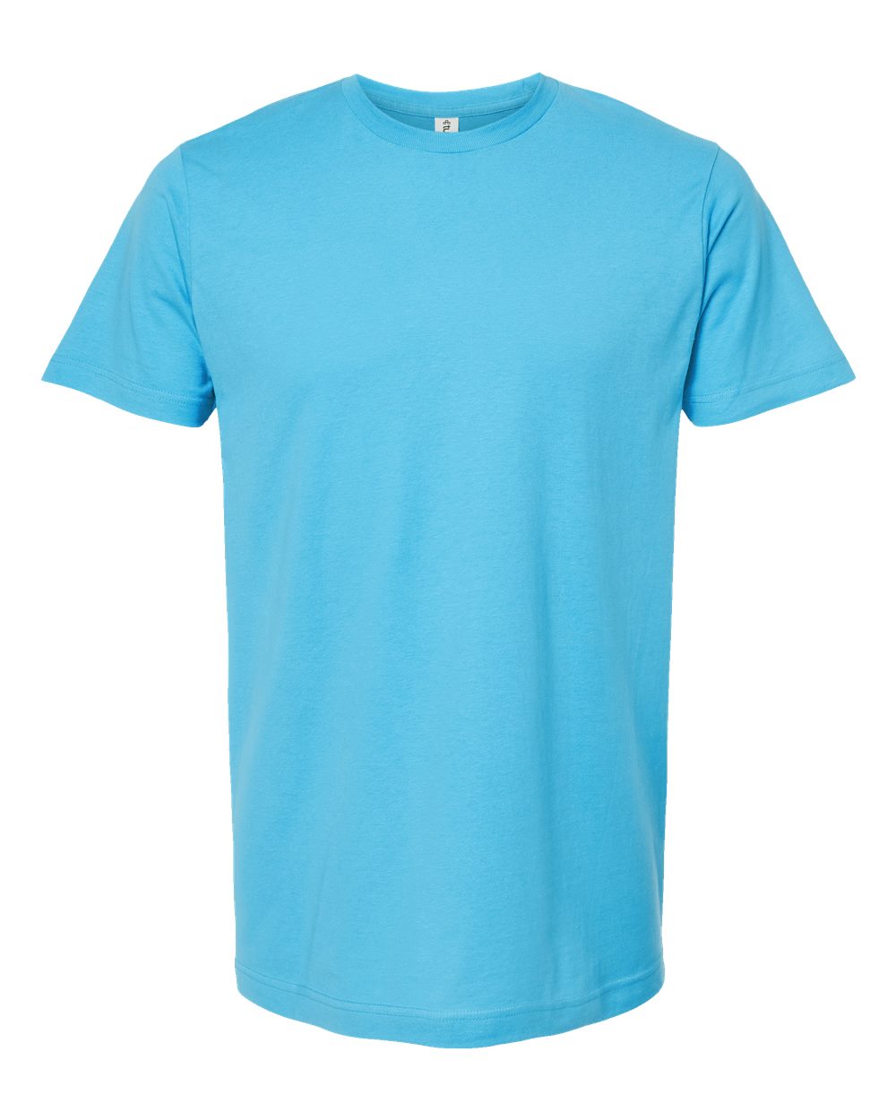 Front View of Aqua Fine Jersey T-Shirt - 202