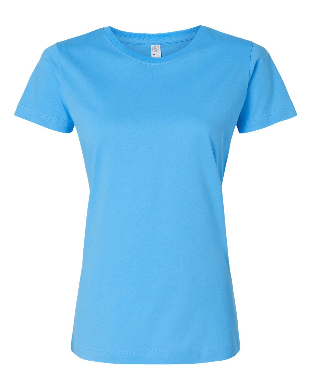 Front View of Aqua Women's Fine Jersey Tee - 3516