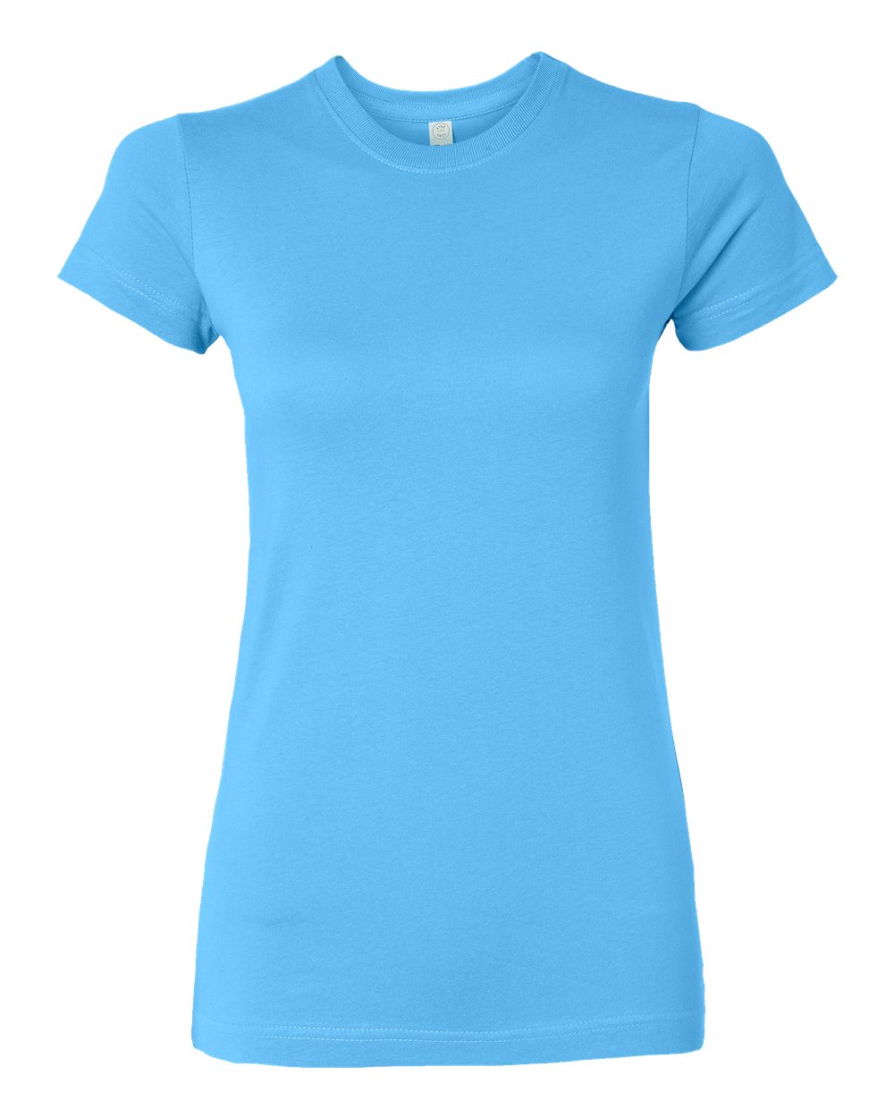 Front View of Aqua Women's Fitted Fine Jersey Tee - 3616