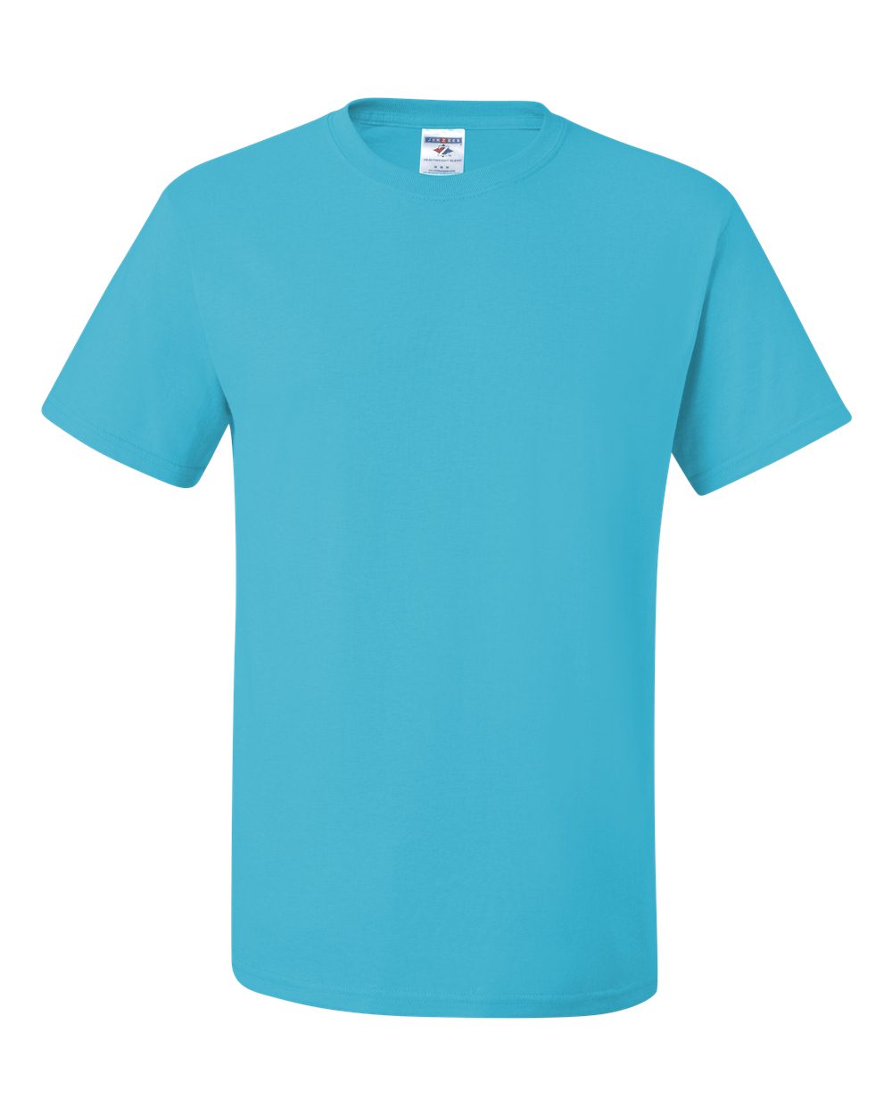 Front View of Aquatic Blue Dri-Power® 50/50 T-Shirt - 29MR