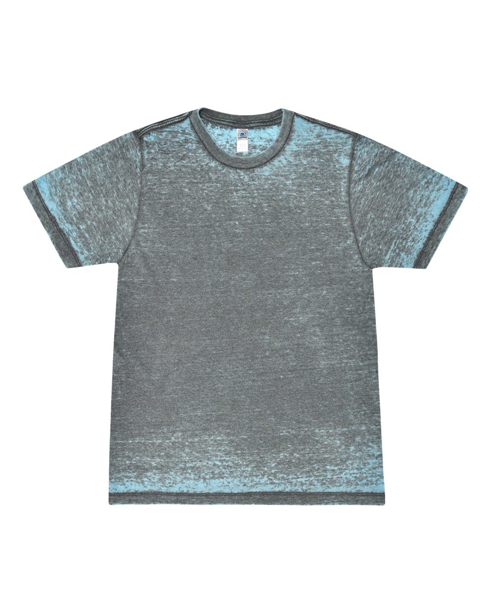 Front View of Arctic Grey Acid Wash Burnout T-Shirt - 1350