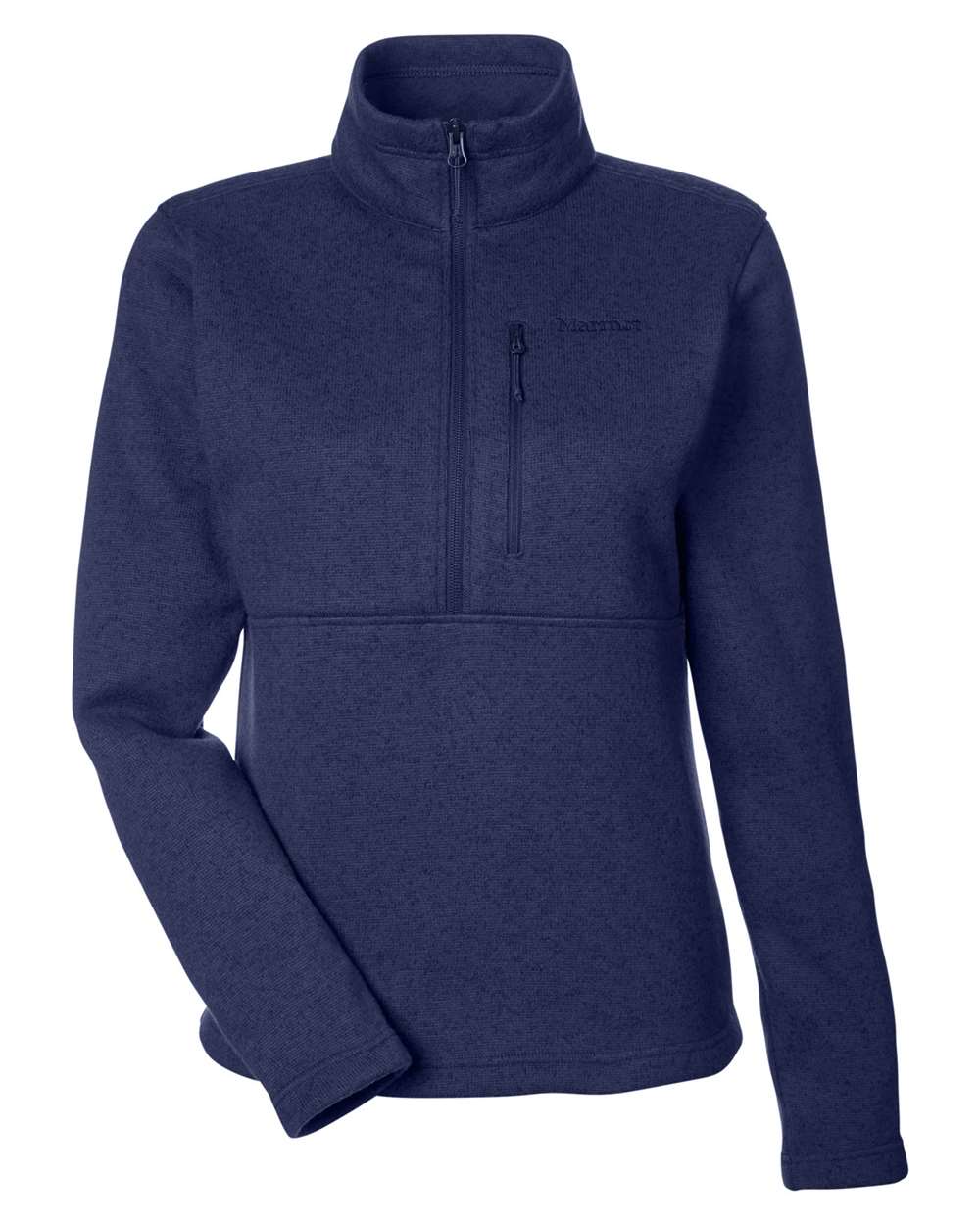 Front View of Arctic Navy Women's Dropline Half-Zip Jacket - M13224