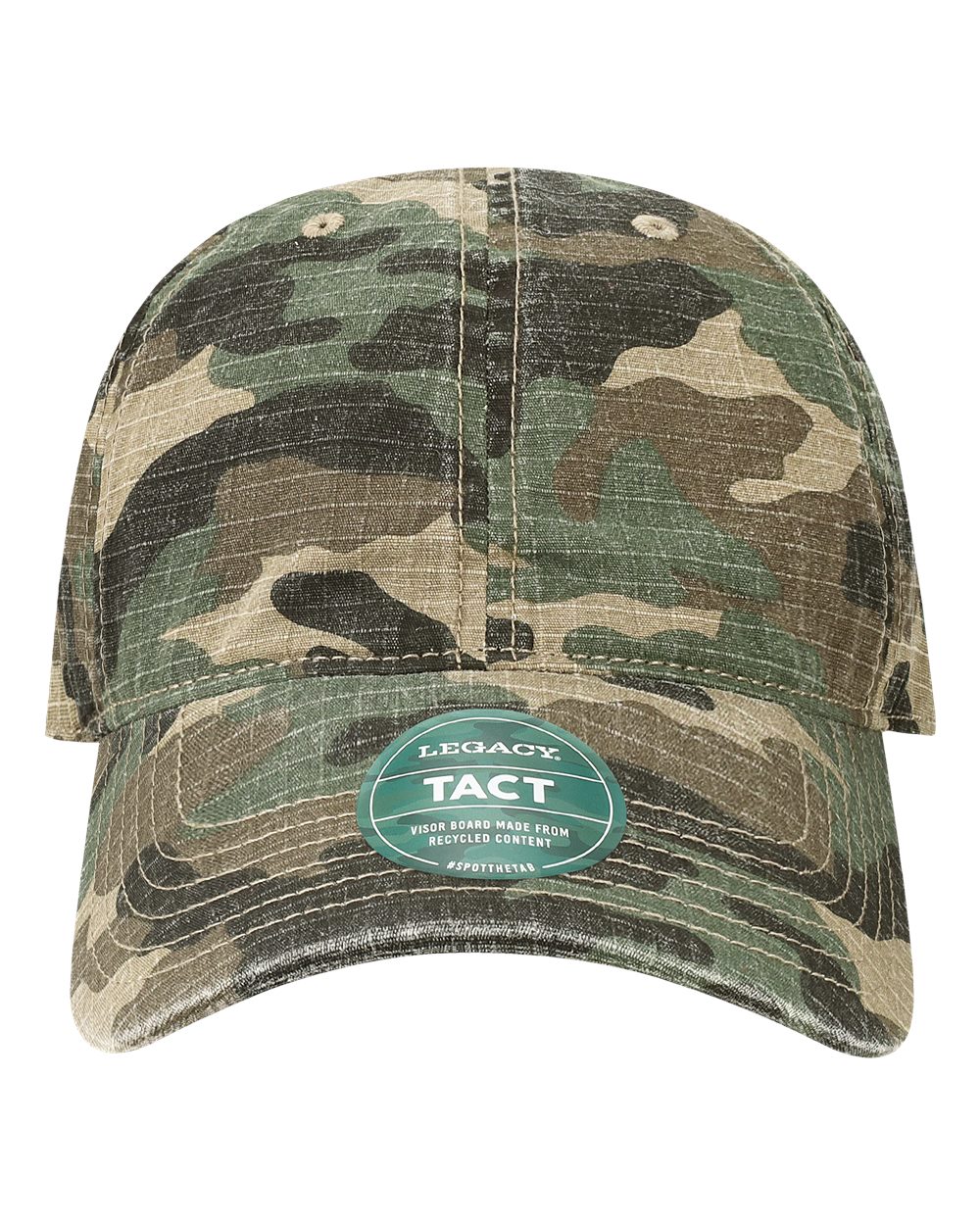 Front View of Army Camo Tacticool Cap - TACT