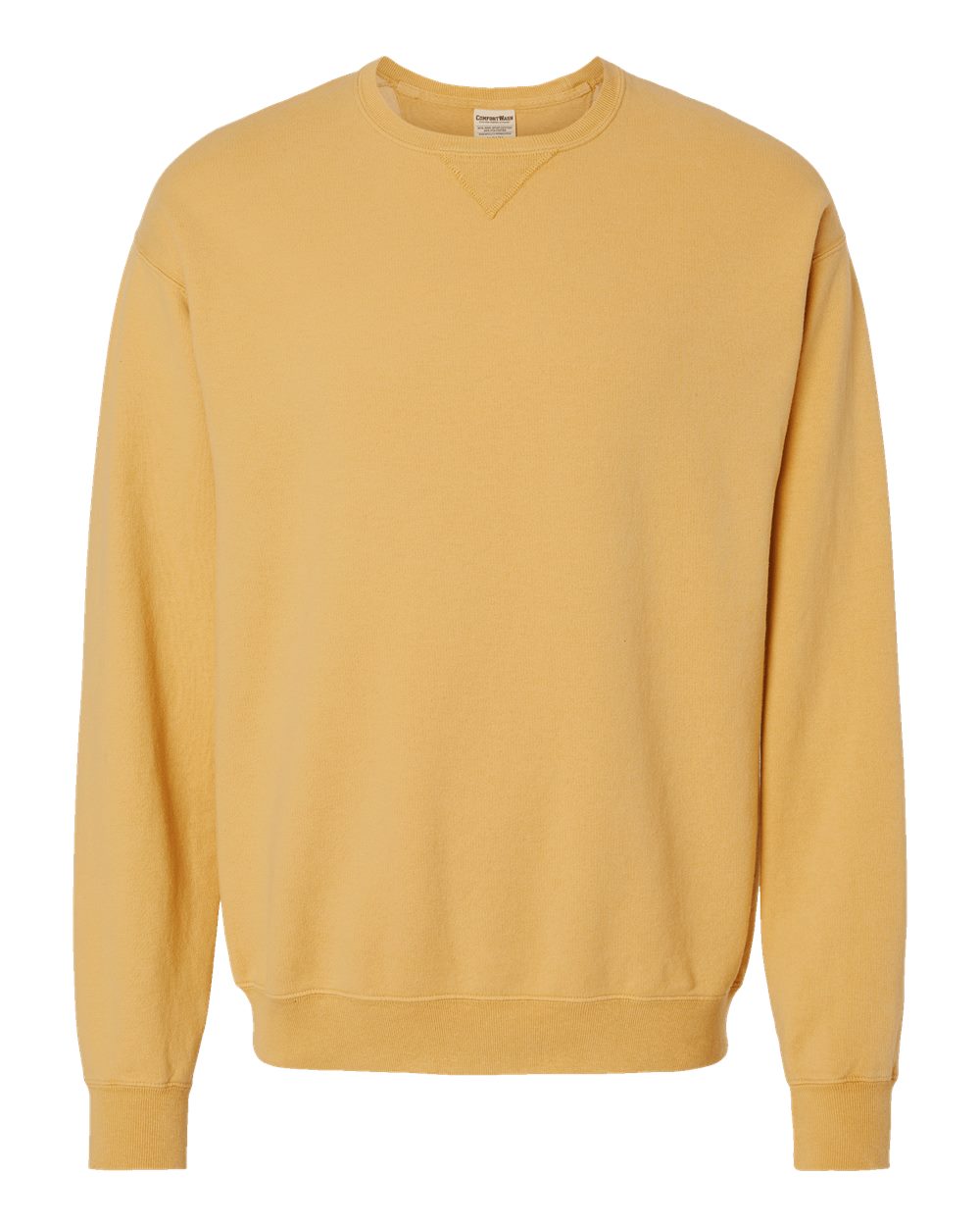 Front View of Artisan Gold Garment-Dyed Crewneck Sweatshirt - GDH400
