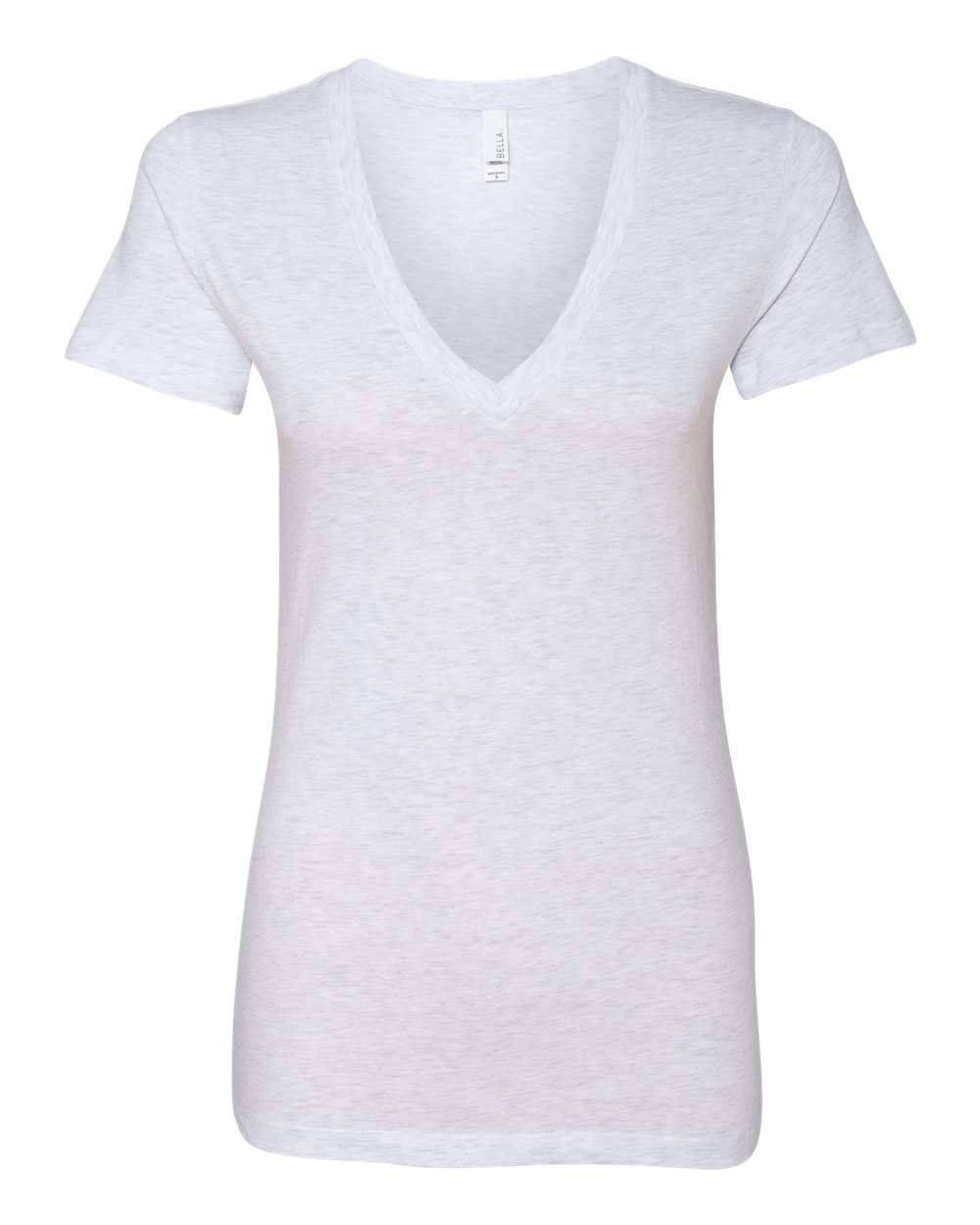 Front View of Ash Women’s Jersey Deep V-Neck Tee - 6035