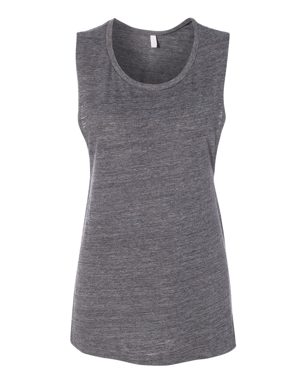 Front View of Asphalt Slub Women's Flowy Scoop Muscle Tank - 8803