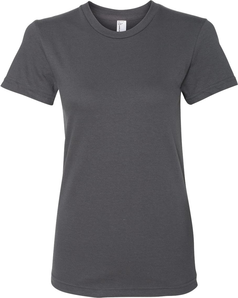Front View of Asphalt Women’s USA-Made Fine Jersey Tee - 2102US