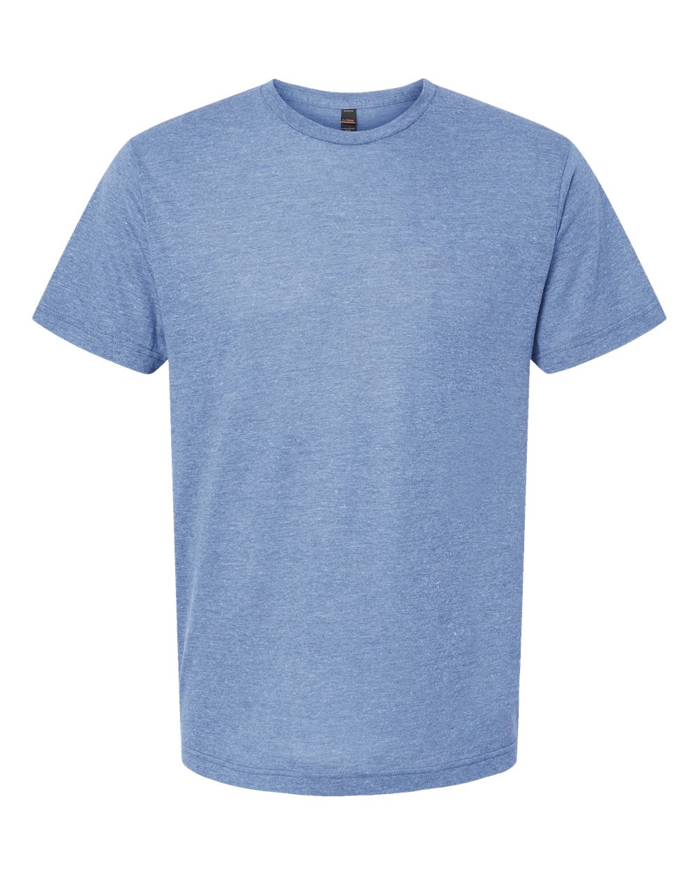 Front View of Athletic Blue Tri Blend Tri-Blend T-Shirt - 254