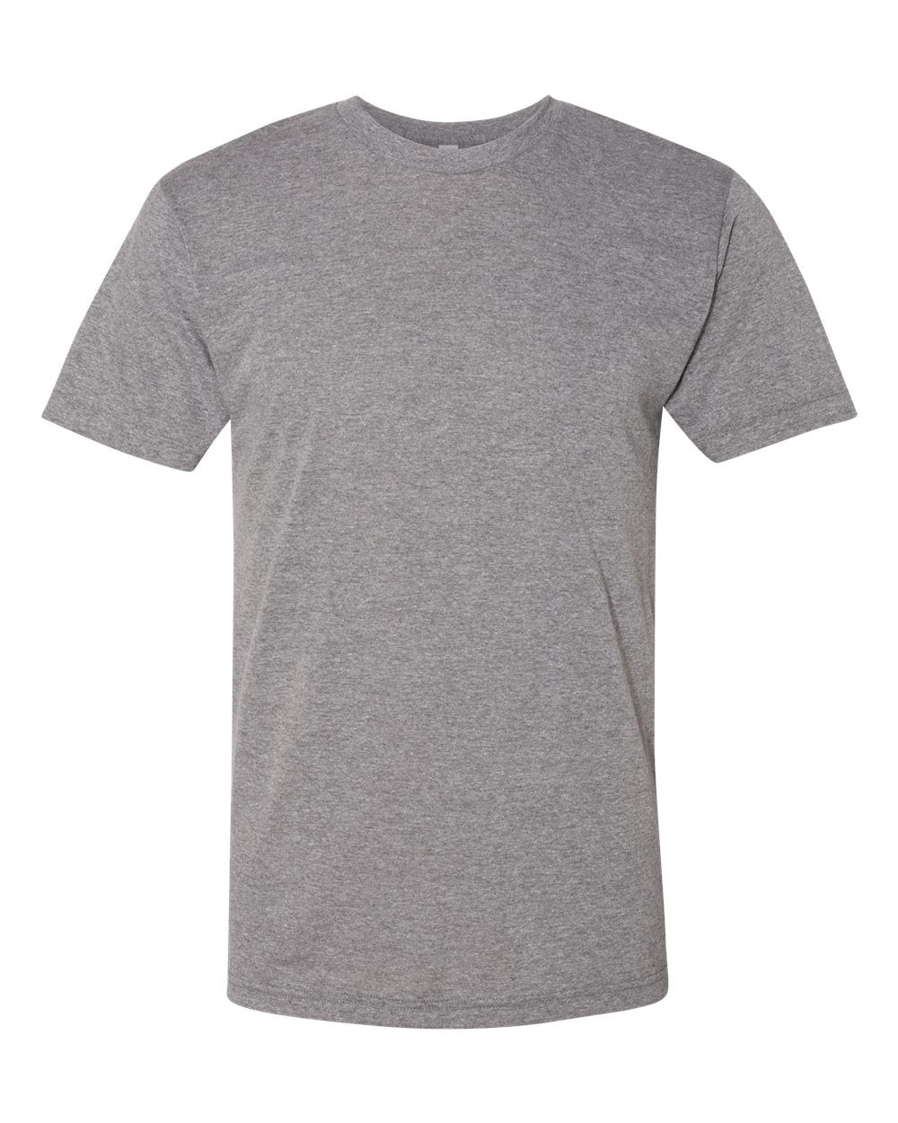 Front View of Athletic Grey Triblend Track Tee - TR401