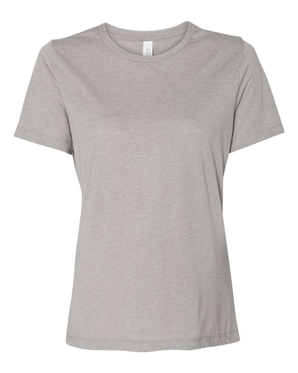 Front View of Athletic Grey Triblend Women’s Relaxed Fit Triblend Tee - 6413