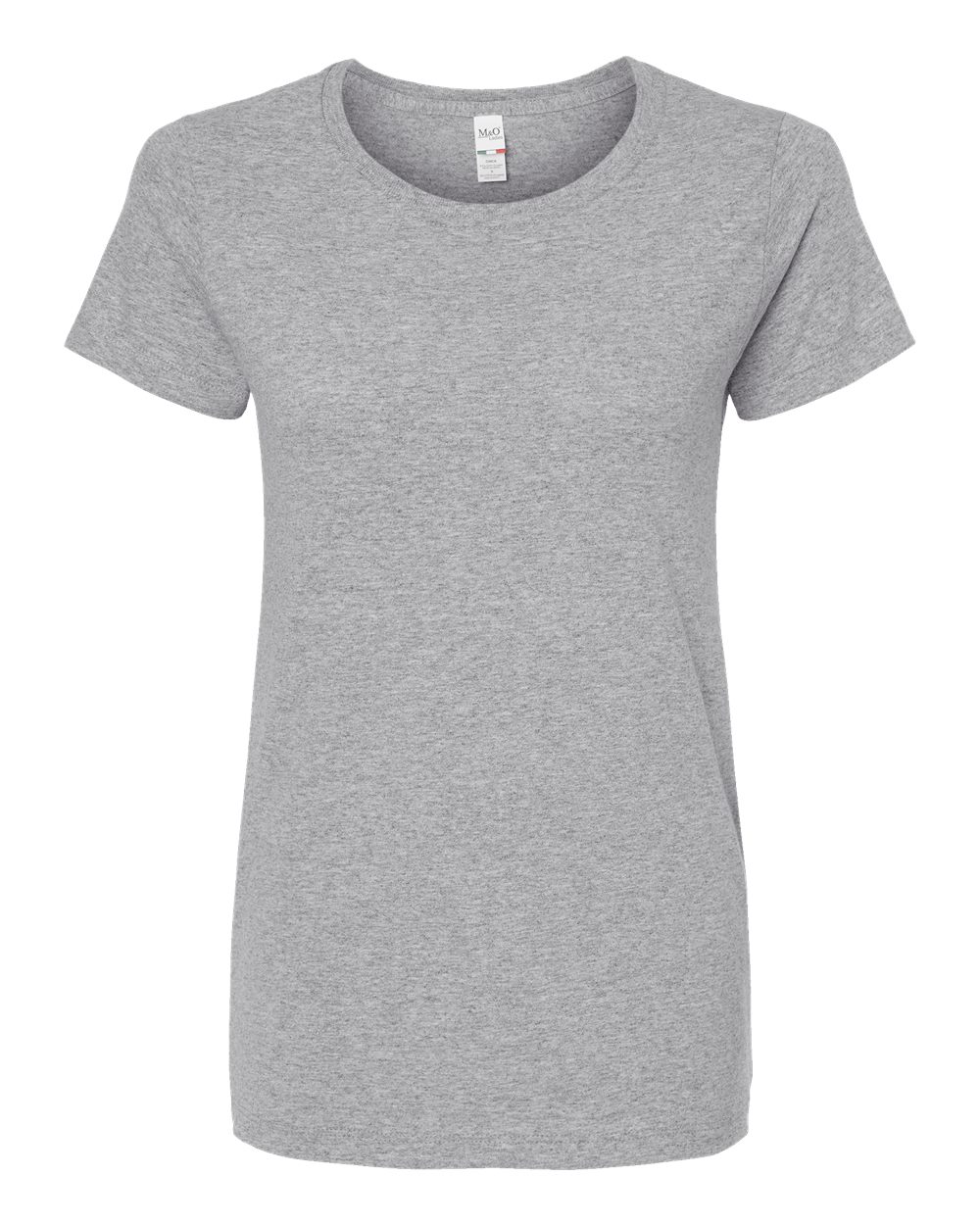 Front View of Athletic Grey Women's Gold Soft Touch T-Shirt - 4810