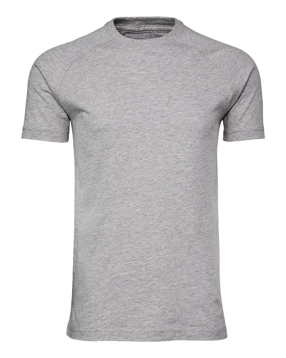Front View of Athletic Heather Heather CVC Raglan Tee - 3201