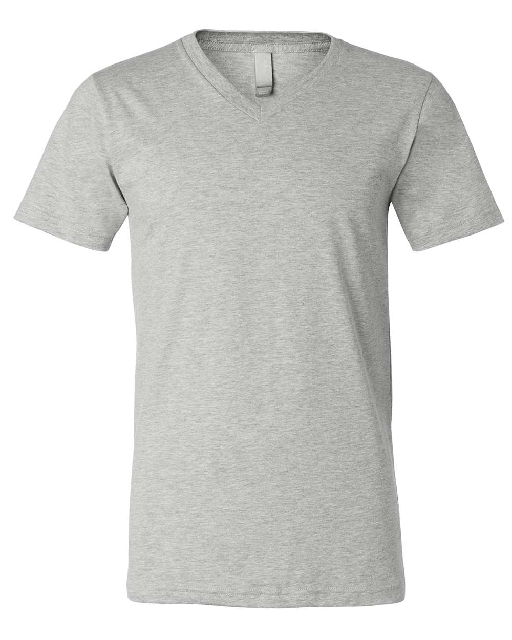 Front View of Athletic Heather Heather CVC V-Neck Tee - 3005CVC