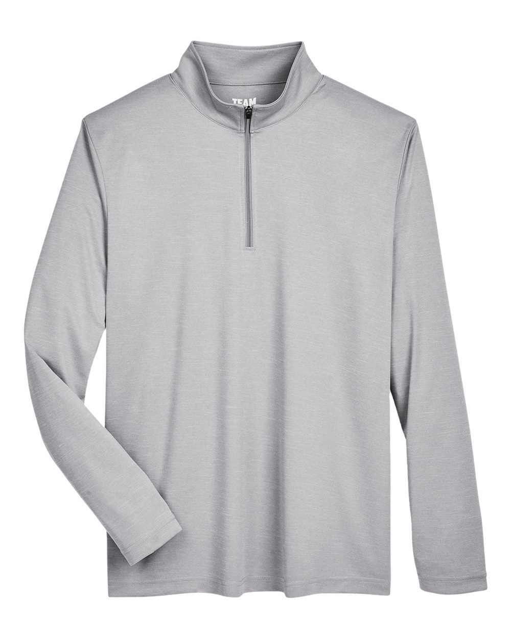 Front View of Athletic Heather Men's Zone Sonic Heather Performance Quarter-Zip Pullover - TT31H