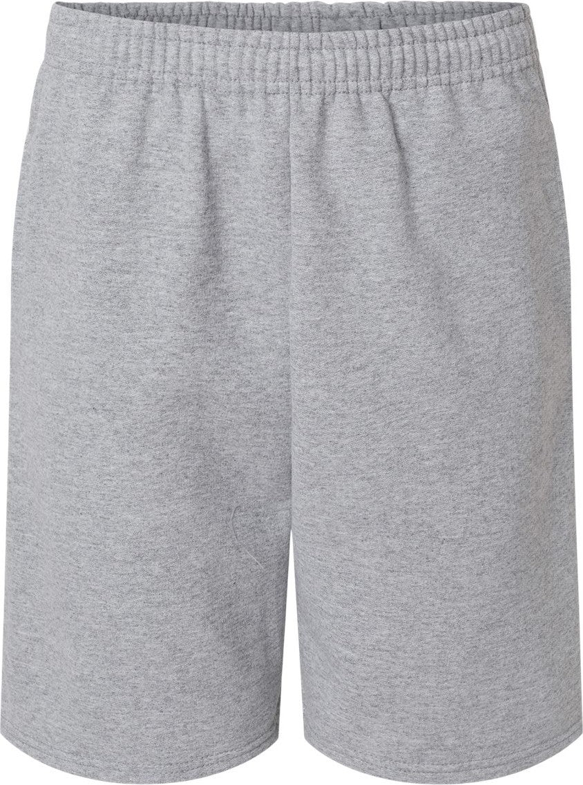 Front View of Athletic Heather Nublend® Fleece Shorts - 978MPR