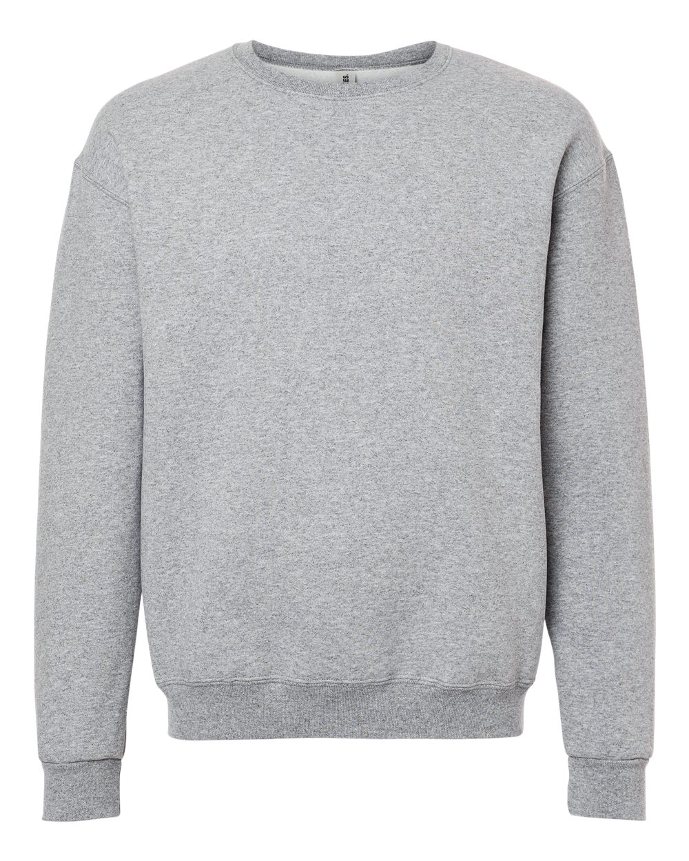 Front View of Athletic Heather Rugged Crewneck Sweatshirt - C12MR