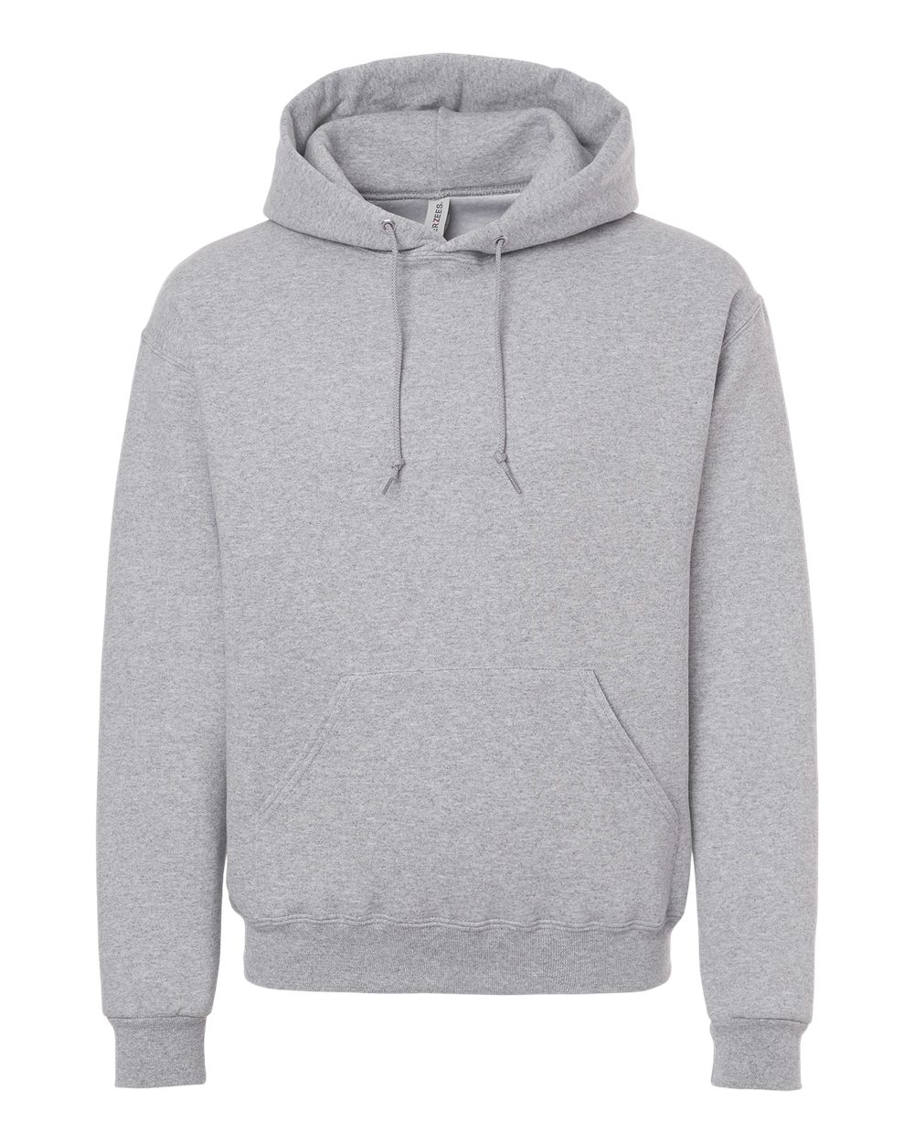Front View of Athletic Heather Rugged Hooded Sweatshirt - H12MR