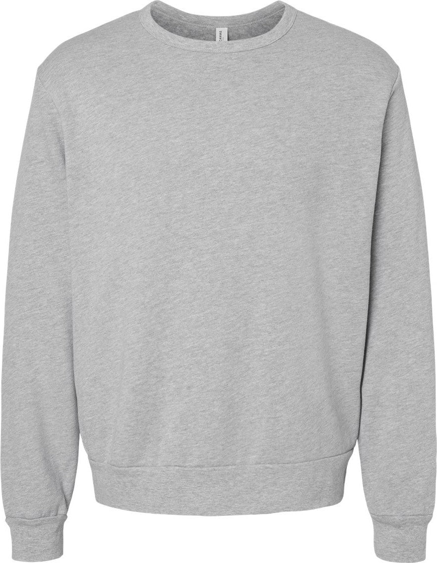 Front View of Athletic Heather Sponge Fleece Classic Crewneck Sweatshirt - 3911