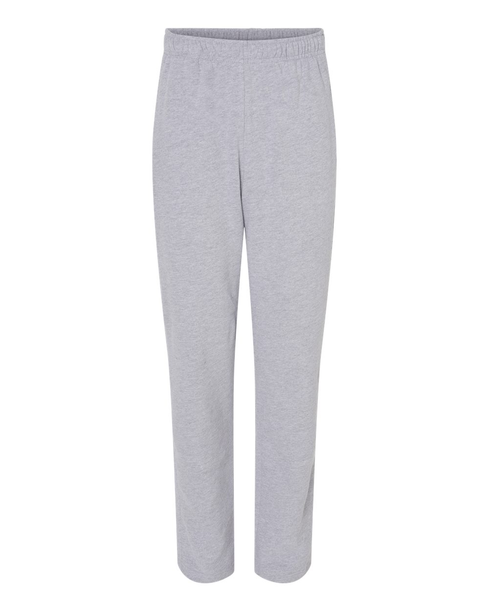 Front View of Athletic Heather Sponge Fleece Straight Leg Sweatpants - 3725