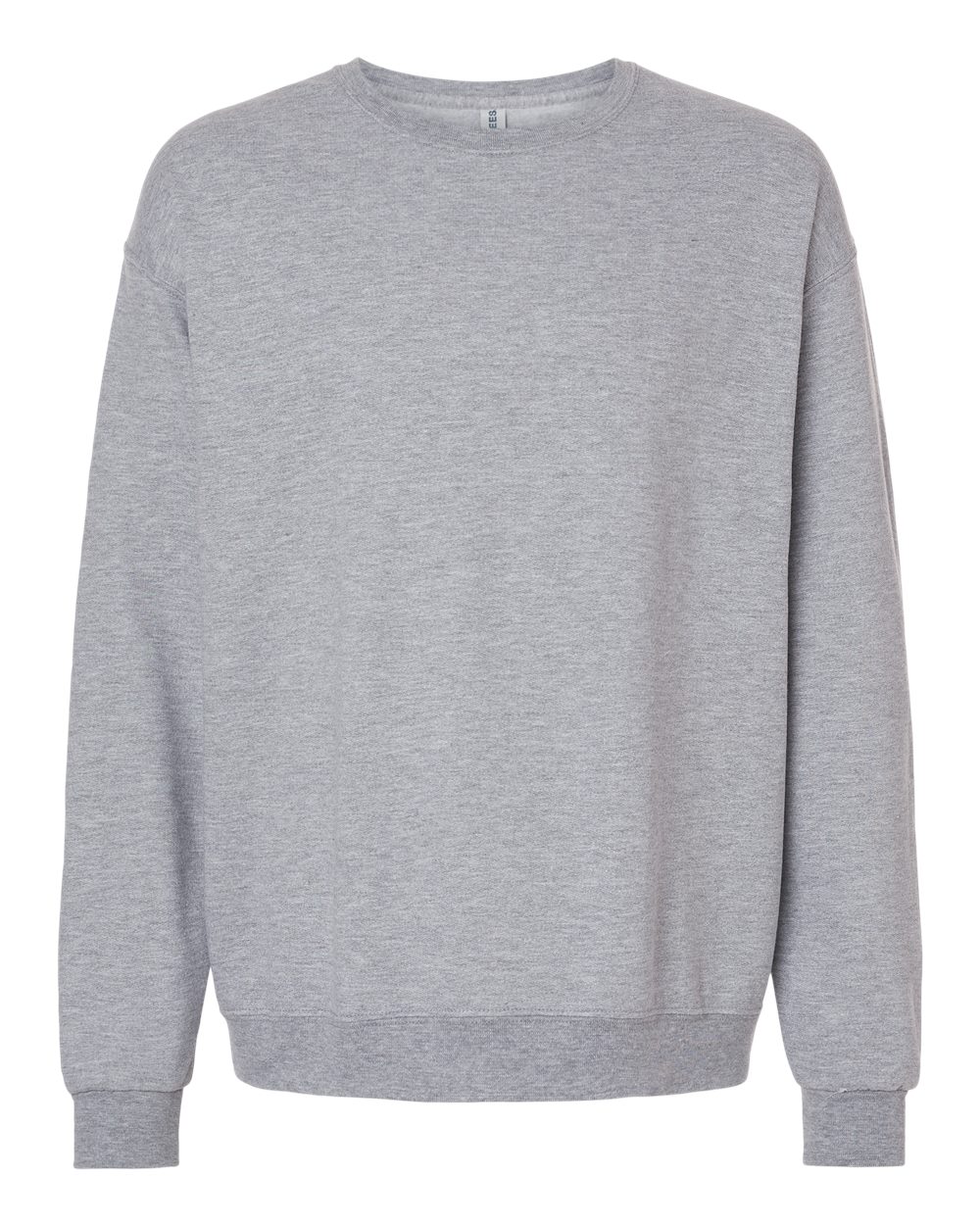 Front View of Athletic Heather Ultimate CVC Crewneck Sweatshirt - IC48MR