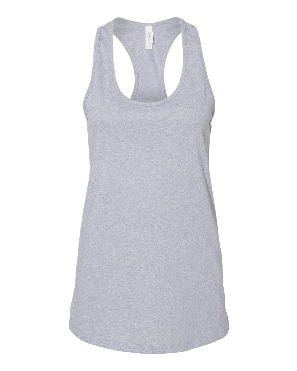 Front View of Athletic Heather Women's Jersey Racerback Tank - 6008