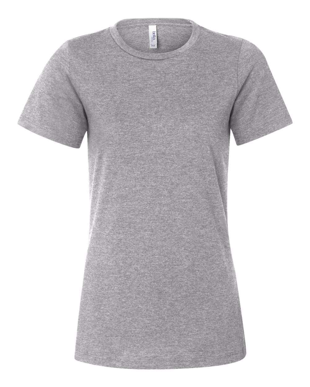 Front View of Athletic Heather Women’s Relaxed Fit Heather CVC Tee - 6400CVC