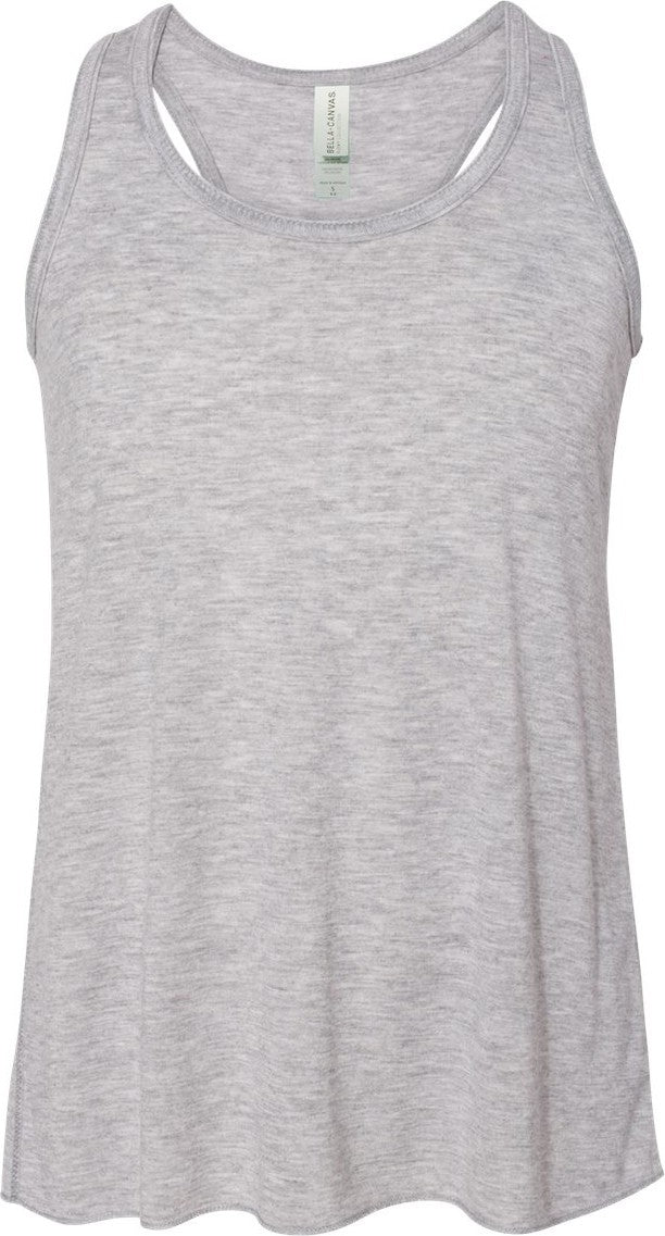 Front View of Athletic Heather Youth Flowy Racerback Tank - 8800Y