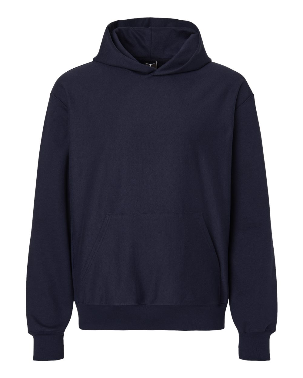 Front View of Athletic Navy Men's Beefy® Sweats Premium Heavyweight Hooded Sweatshirt - OG700