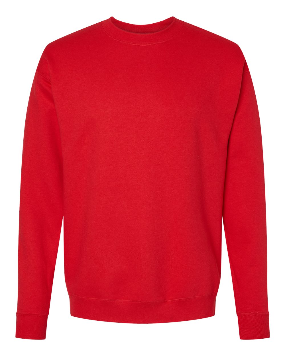 Front View of Athletic Red Perfect Sweats Crewneck Sweatshirt - RS160