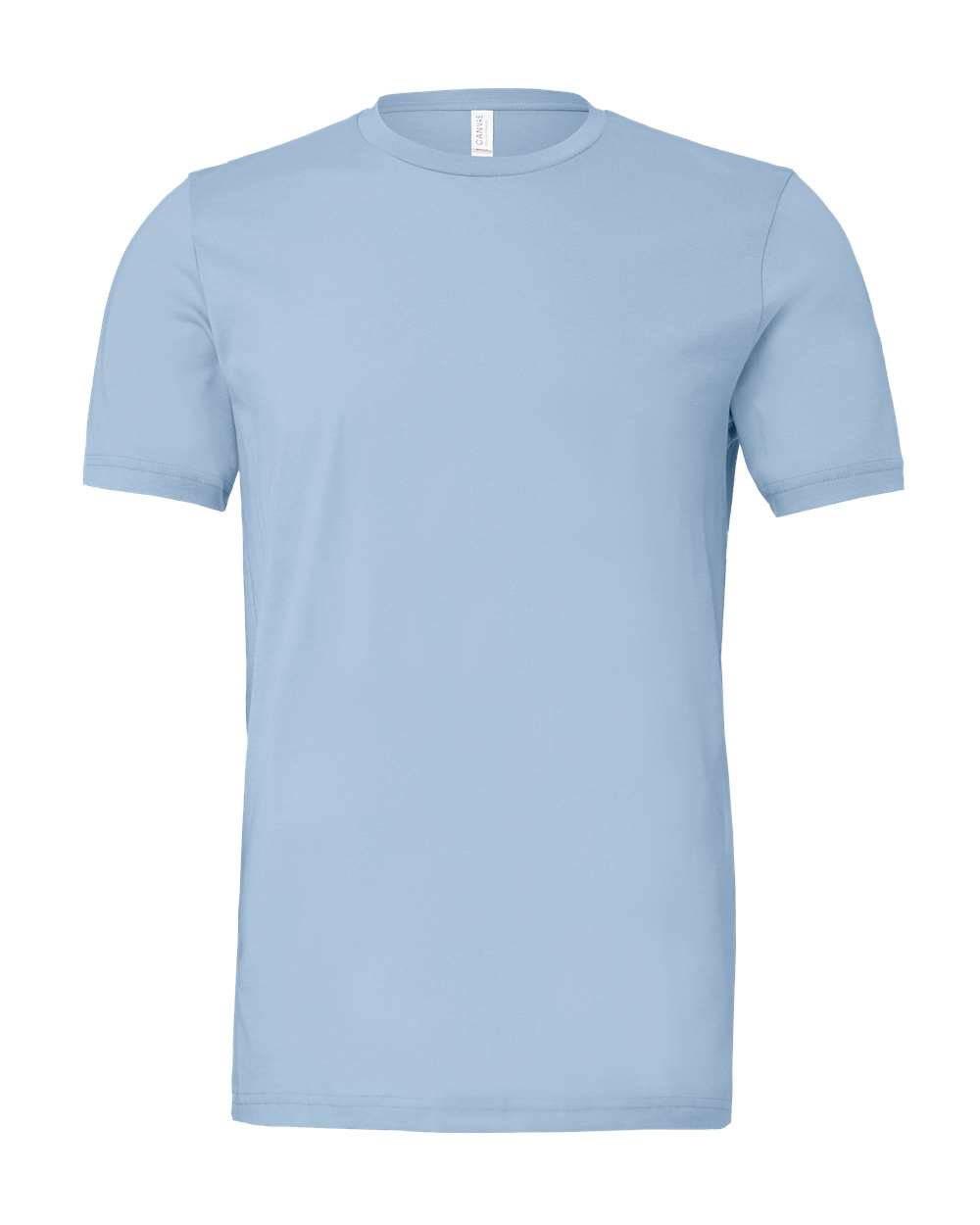 Front View of Baby Blue Jersey Tee - 3001