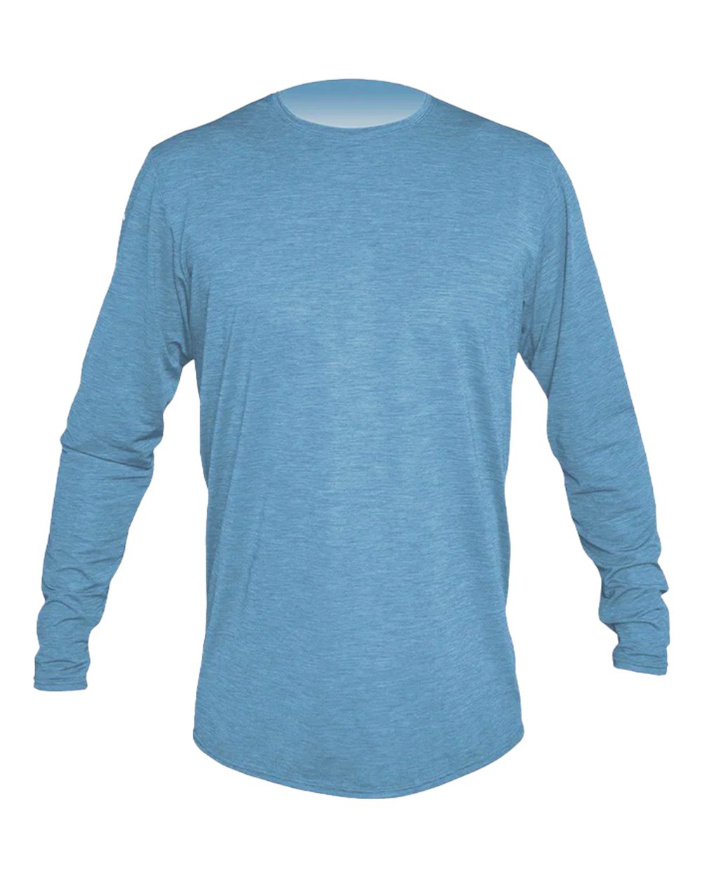 Front View of Bahama Heathered Low Pro Tech Long Sleeve T-Shirt - MVLPRL8