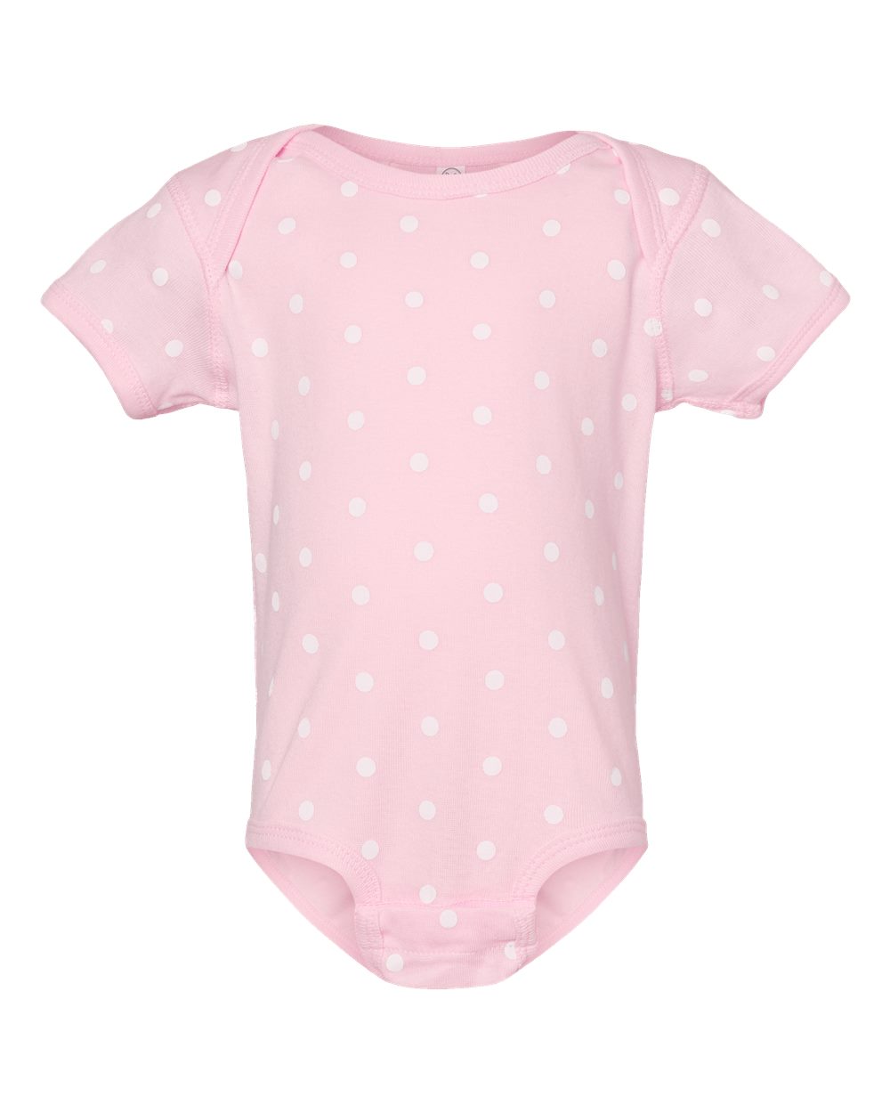 Front View of Ballerina/ White Dot Infant Baby Rib Bodysuit - 4400