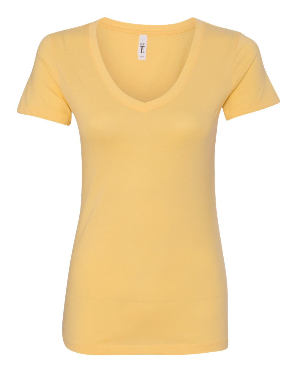 Front View of Banana Cream Women's Ideal V-Neck T-Shirt - 1540